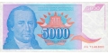 Yugoslavia 5,000 1994 UNC P-141